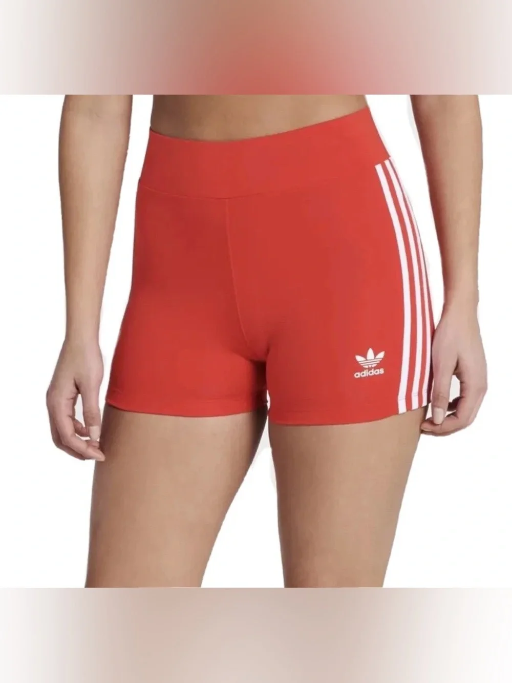 Adidas Originals Traceable Red Booty Shorts Women's Size S Small New NWT